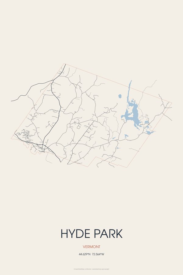 Hyde Park Street Map Poster · Linen artwork detail