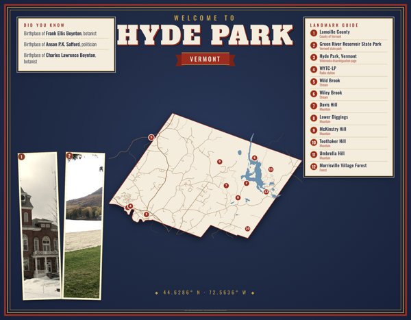 Hyde Park Map Placemat artwork detail