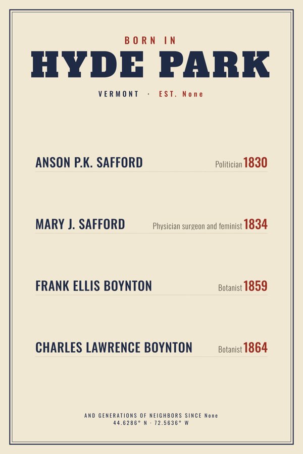 Hyde Park “Born In” Poster artwork detail