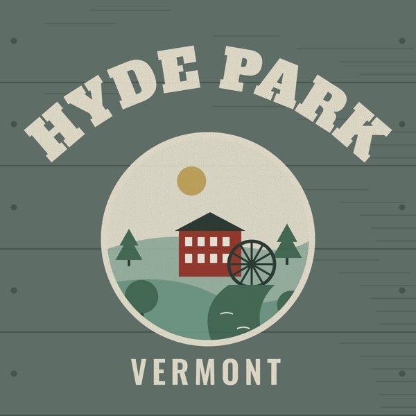 Hyde Park Hometown Wood Sign artwork detail