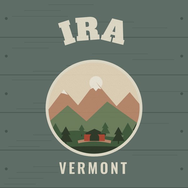 Ira Hometown Wood Sign artwork detail
