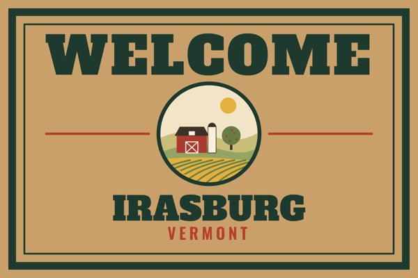 Irasburg Welcome Doormat artwork detail