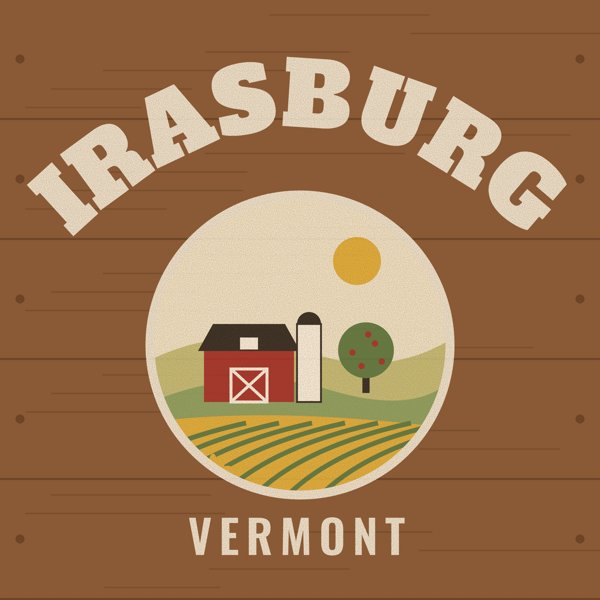 Irasburg Hometown Wood Sign artwork detail