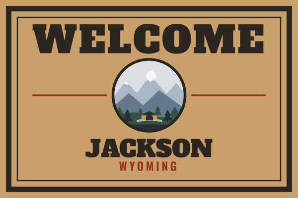 Jackson Welcome Doormat artwork detail