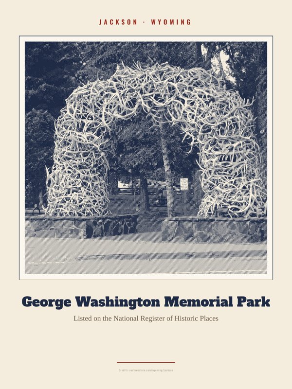 Jackson George Washington Memorial Park Landmark Print artwork detail