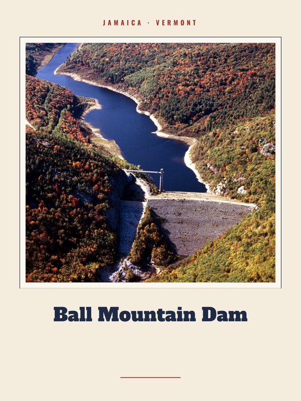 Jamaica Ball Mountain Dam Landmark Print artwork detail