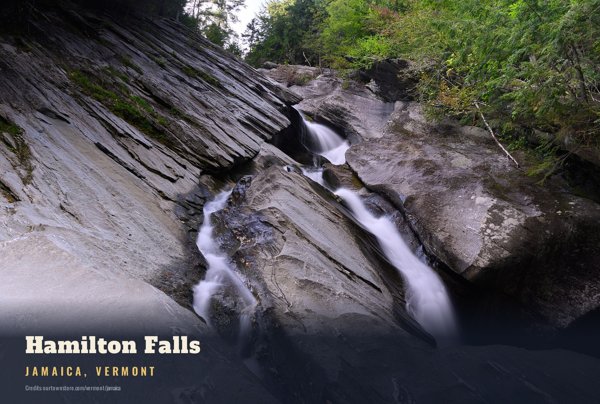 Jamaica Hamilton Falls Postcard artwork detail