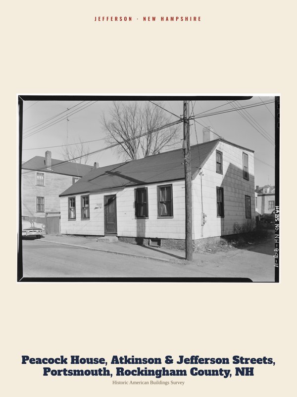 Jefferson Peacock House, Atkinson & Jefferson Streets, Portsmouth, Rockingham County, NH Archive Print artwork detail