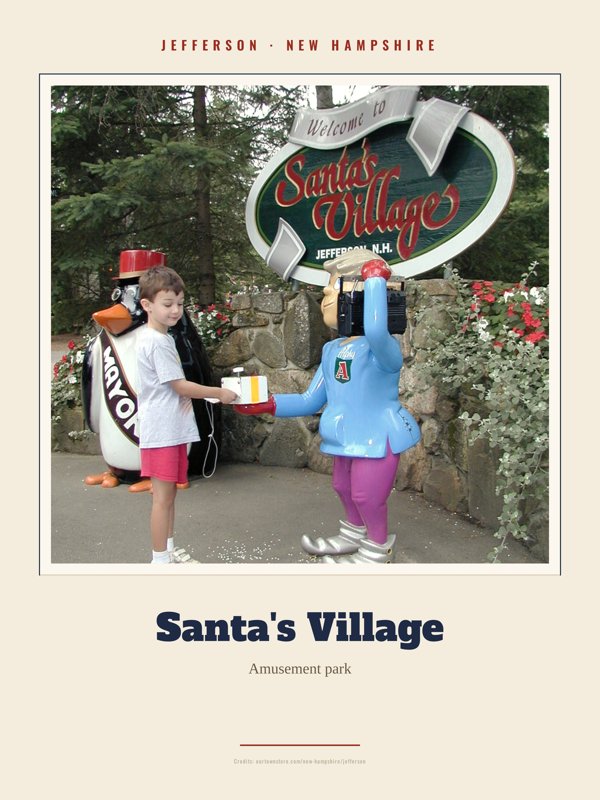 Jefferson Santa's Village Landmark Print artwork detail