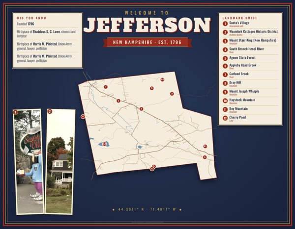 Jefferson Map Placemat artwork detail