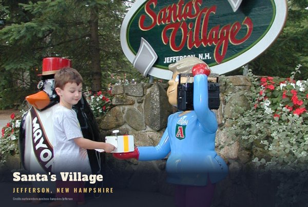 Jefferson Santa's Village Postcard artwork detail
