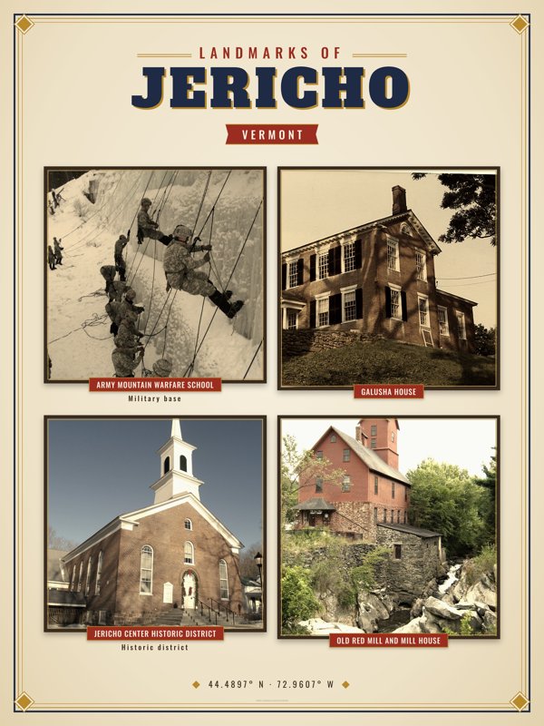 Jericho Landmarks Photo Poster artwork detail