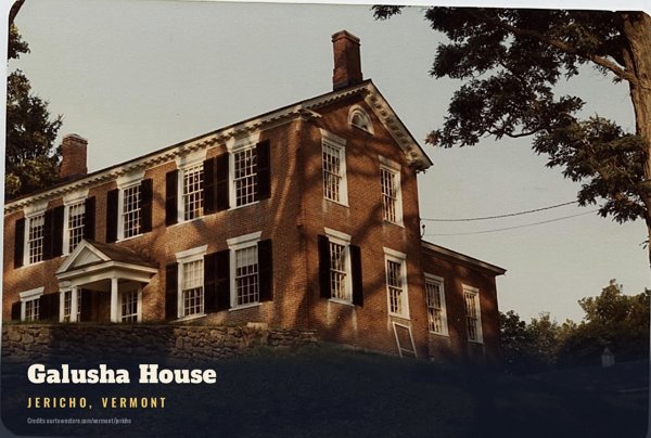 Jericho Galusha House Postcard artwork detail