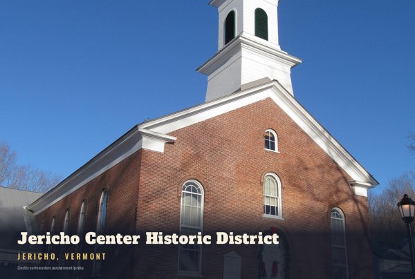 Jericho Jericho Center Historic District Postcard artwork detail