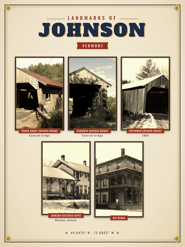 Johnson Landmarks Photo Poster artwork detail
