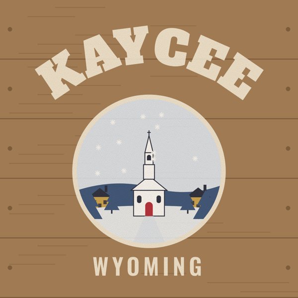 Kaycee Hometown Wood Sign artwork detail