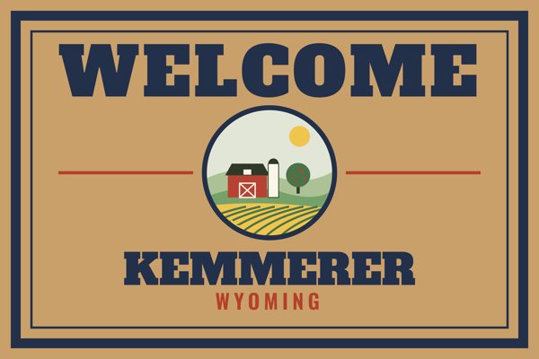 Kemmerer Welcome Doormat artwork detail