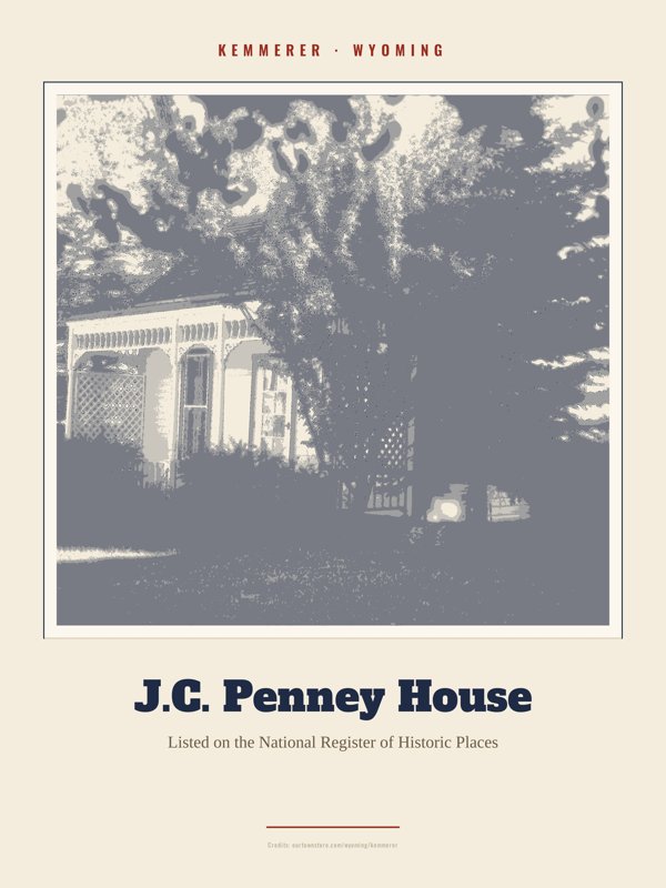 Kemmerer J.C. Penney House Landmark Print artwork detail