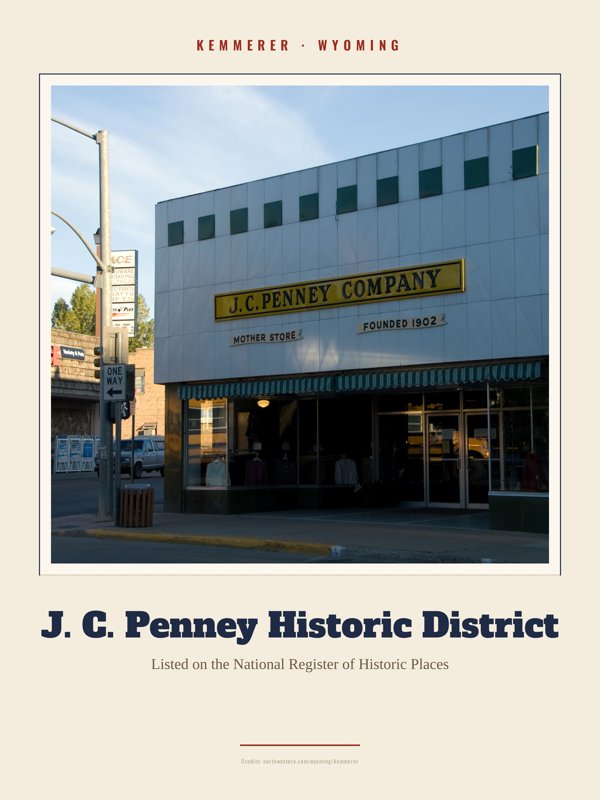 Kemmerer J. C. Penney Historic District Landmark Print artwork detail