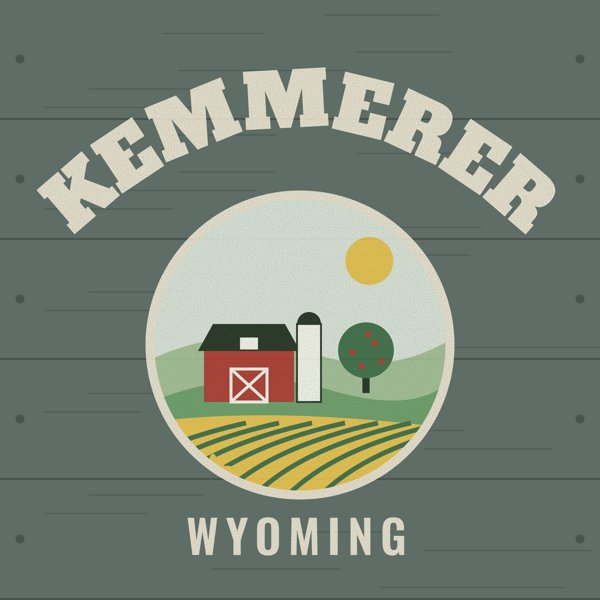 Kemmerer Hometown Wood Sign artwork detail