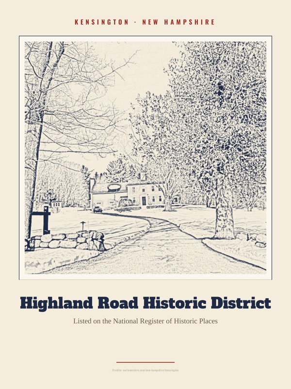 Kensington Highland Road Historic District Landmark Print artwork detail