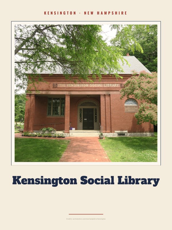 Kensington Kensington Social Library Landmark Print artwork detail