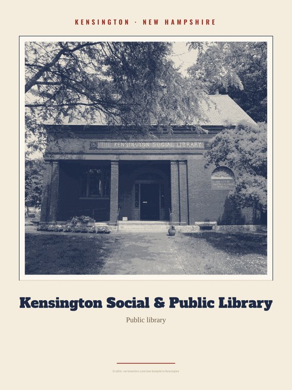Kensington Kensington Social & Public Library Landmark Print artwork detail