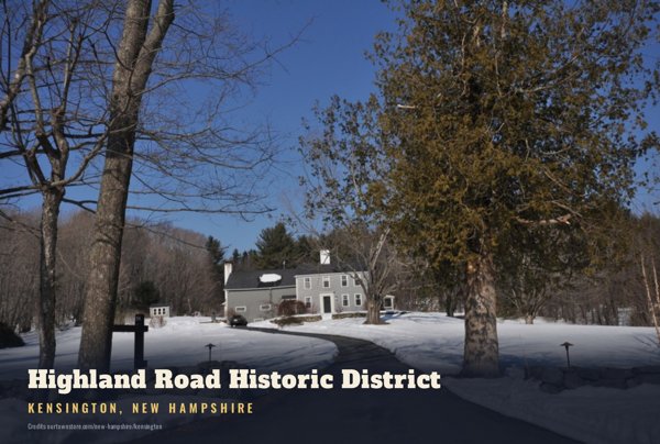 Kensington Highland Road Historic District Postcard artwork detail