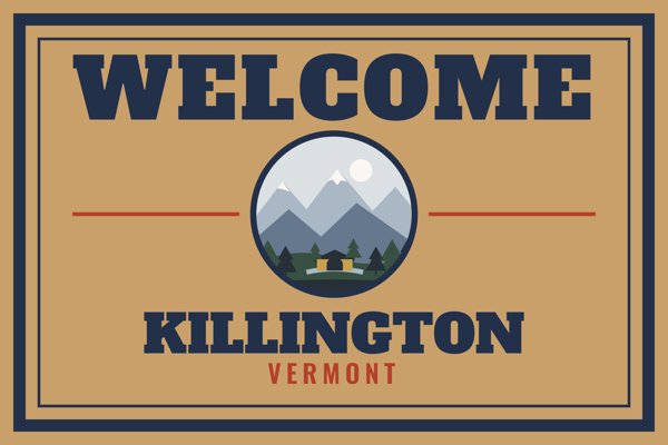 Killington Welcome Doormat artwork detail