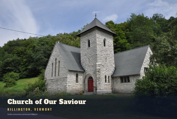 Killington Church of Our Saviour Postcard artwork detail