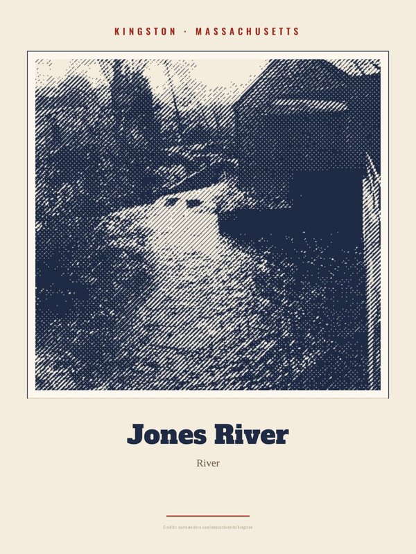 Kingston Jones River Landmark Print artwork detail
