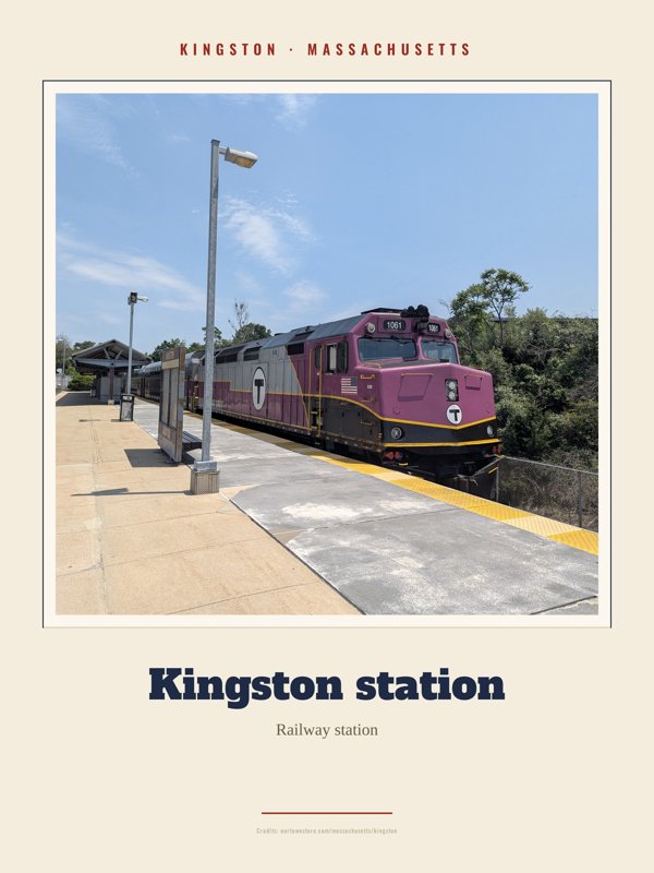 Kingston Kingston station Landmark Print artwork detail