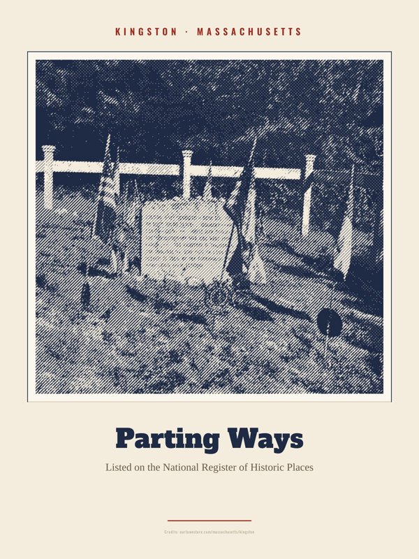 Kingston Parting Ways Landmark Print artwork detail
