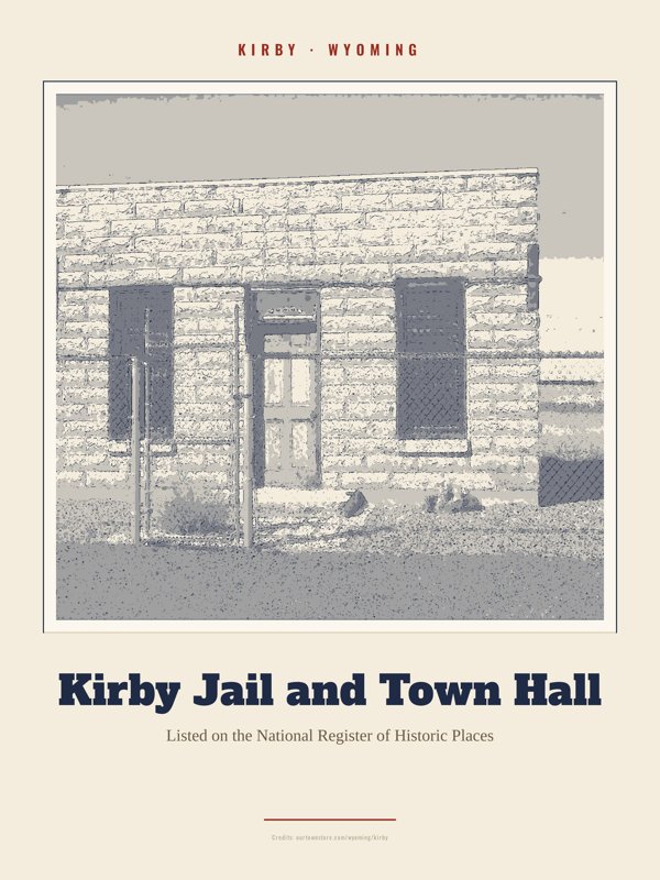 Kirby Kirby Jail and Town Hall Landmark Print artwork detail