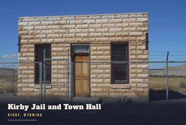 Kirby Kirby Jail and Town Hall Postcard artwork detail