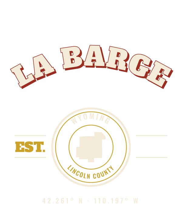 La Barge Est. Tee artwork detail