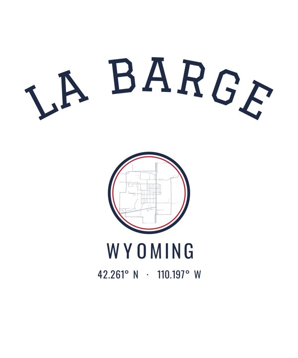 La Barge Hometown Ornament artwork detail