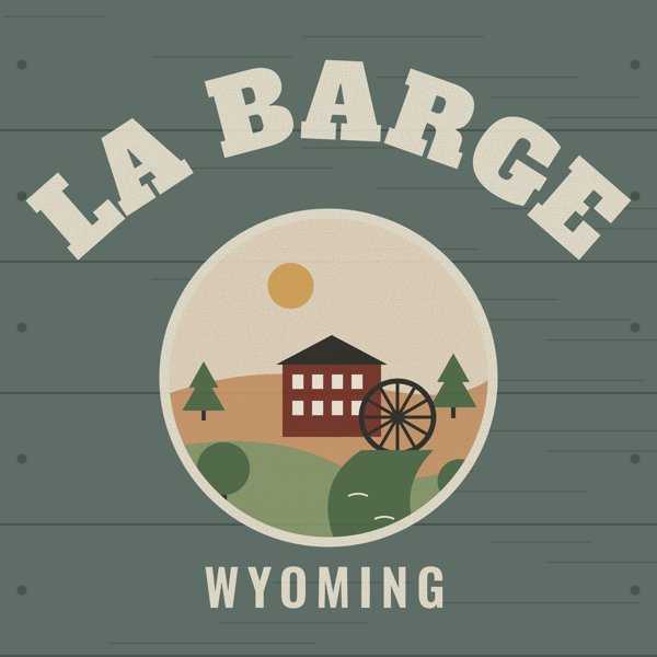La Barge Hometown Wood Sign artwork detail
