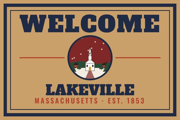Lakeville Welcome Doormat artwork detail