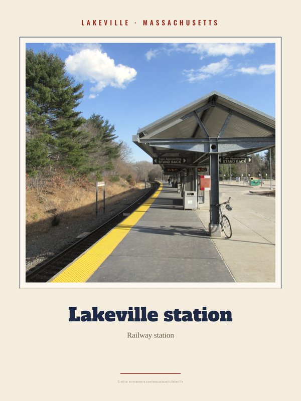Lakeville Lakeville station Landmark Print artwork detail