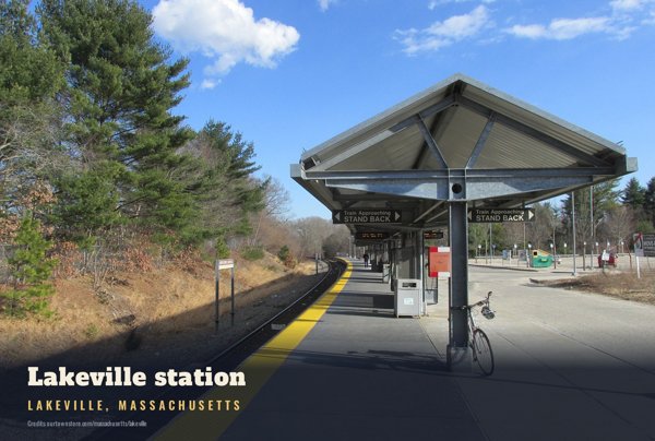 Lakeville Lakeville station Postcard artwork detail