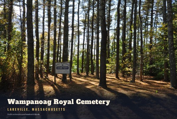 Lakeville Wampanoag Royal Cemetery Postcard artwork detail