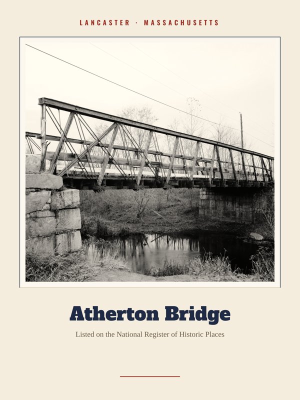 Lancaster Atherton Bridge Landmark Print artwork detail