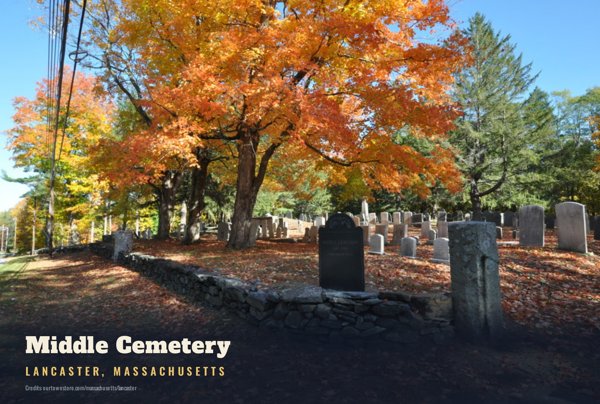 Lancaster Middle Cemetery Postcard artwork detail