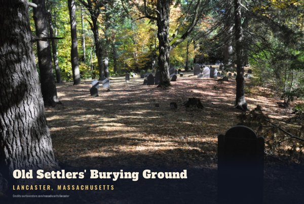 Lancaster Old Settlers' Burying Ground Postcard artwork detail