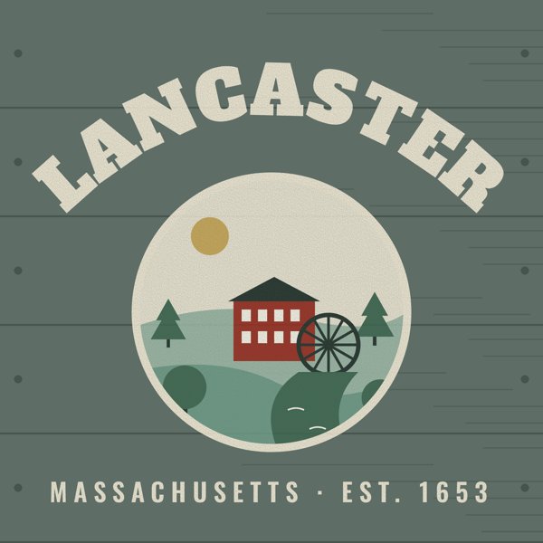 Lancaster Hometown Wood Sign artwork detail