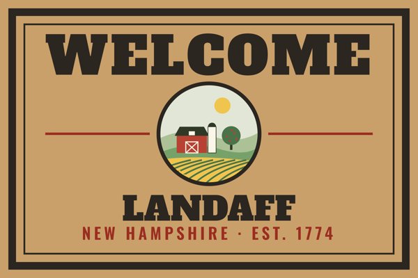 Landaff Welcome Doormat artwork detail