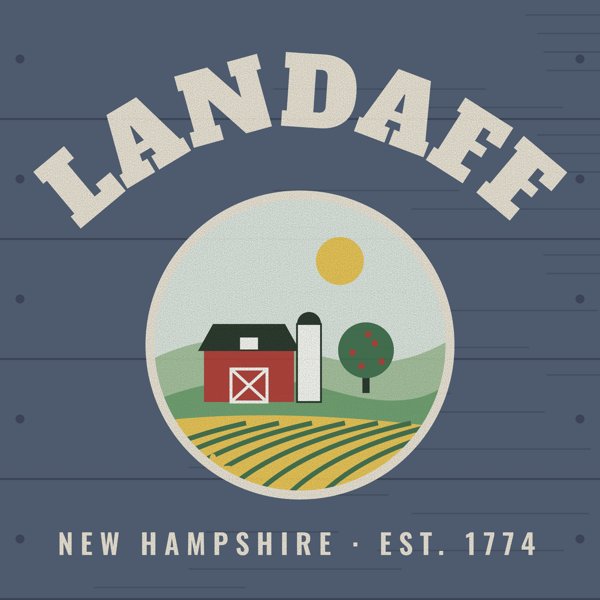 Landaff Hometown Wood Sign artwork detail