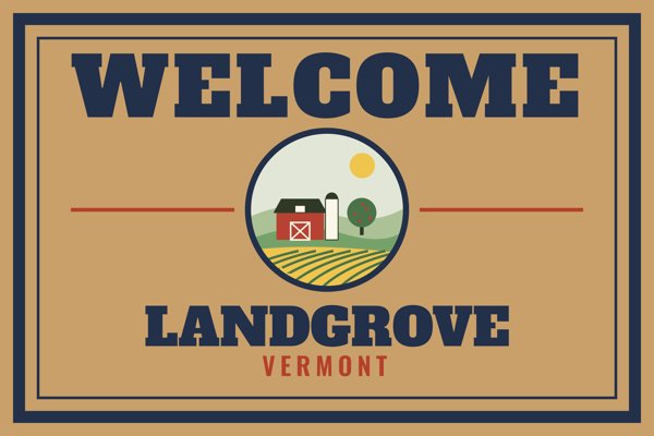 Landgrove Welcome Doormat artwork detail