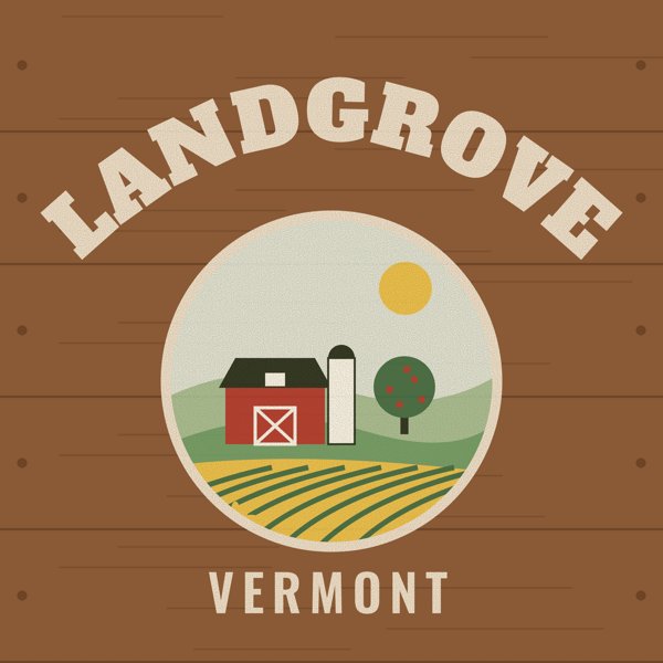 Landgrove Hometown Wood Sign artwork detail